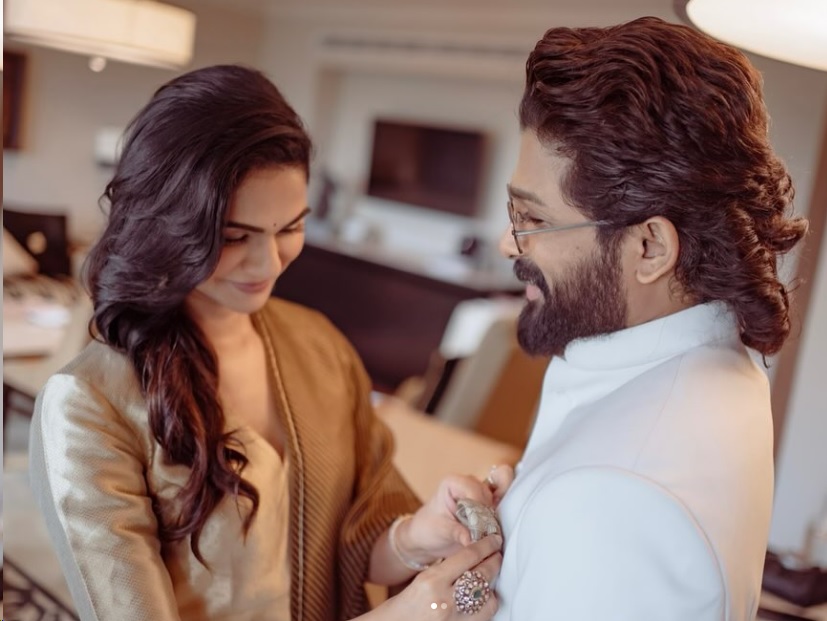 Allu Arjun and Allu Sneha's regal appearance at the 69th National Film Awards