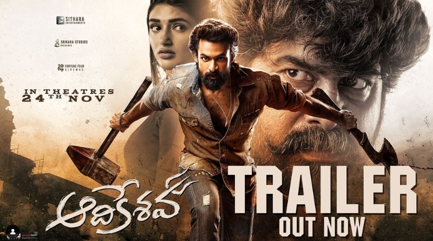 Panja Vaisshnav Tej and Sreeleela's Aadikeshava trailer is out now